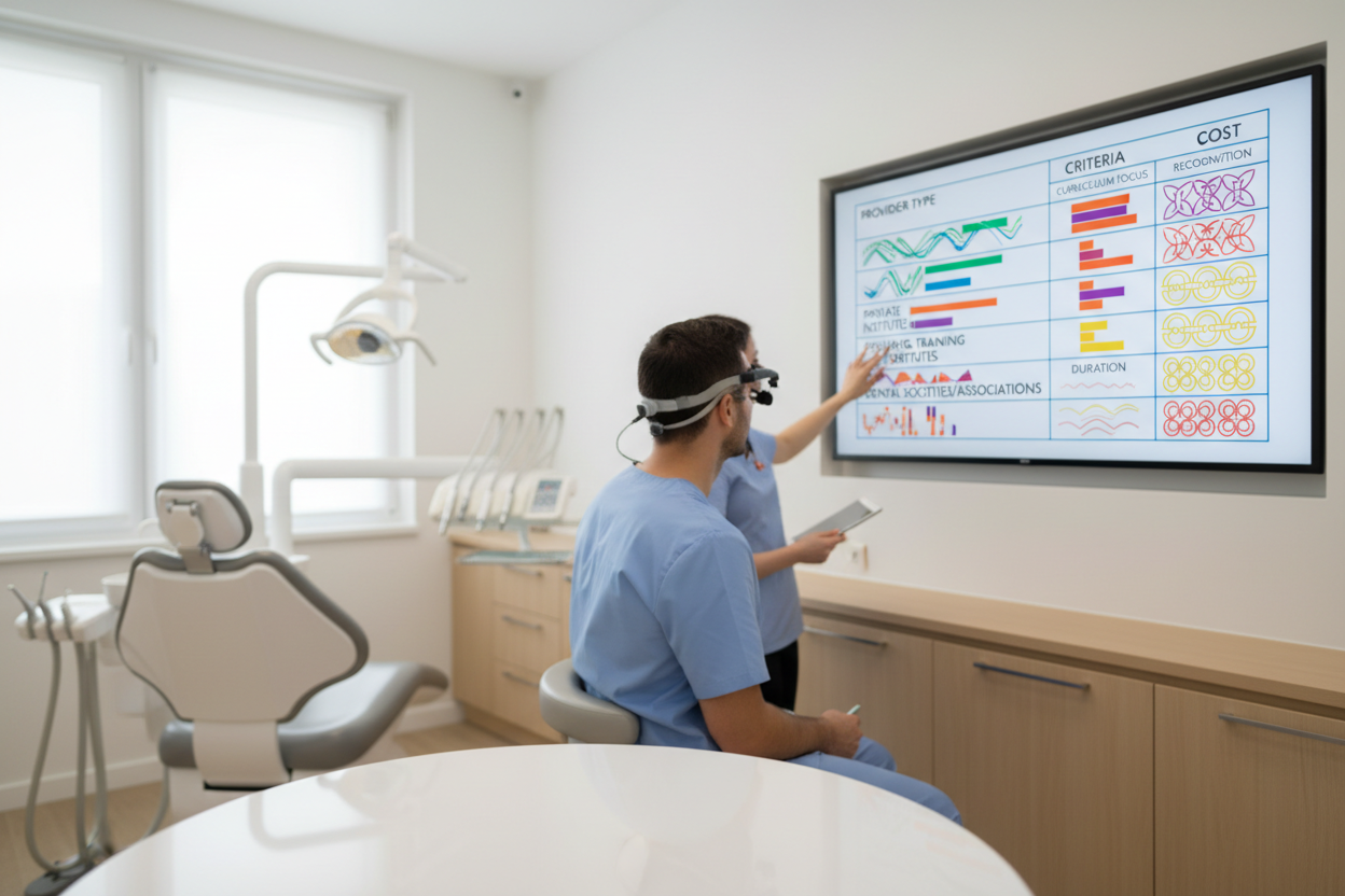 Comparison table of dental CE course providers