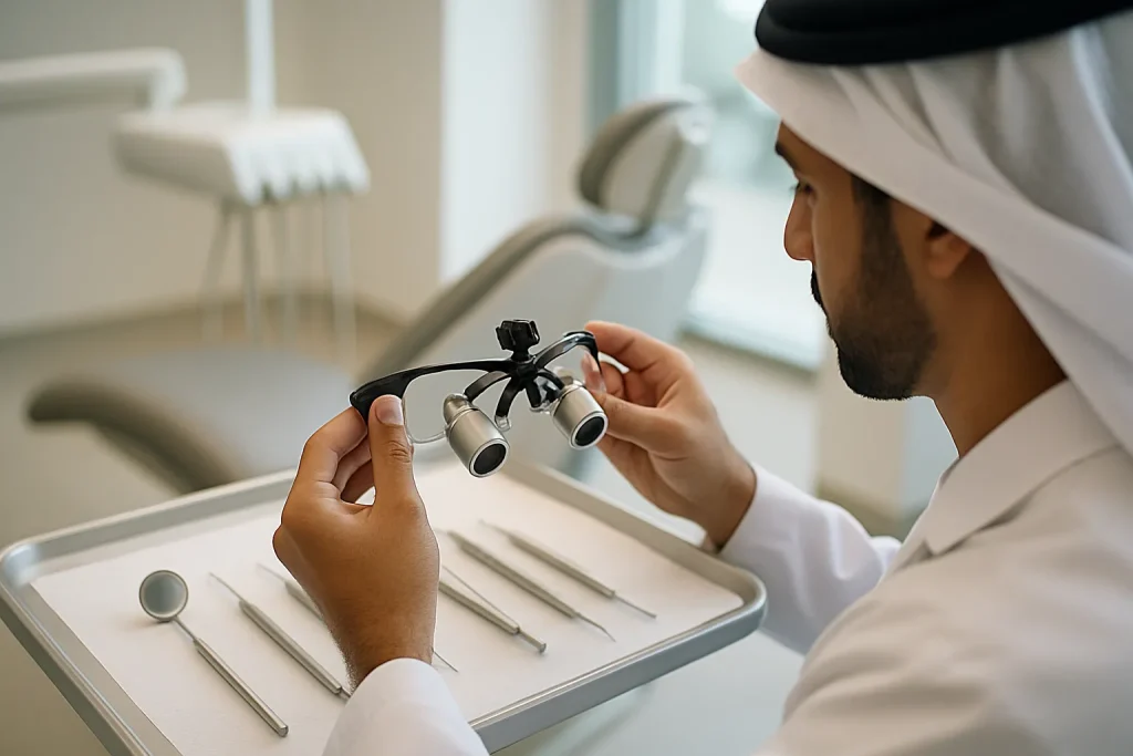 Dental loupes comparison in UAE clinic setting